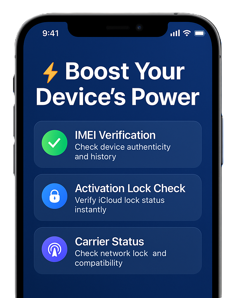 Device verification interface
